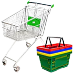 Shopping trolleys and baskets