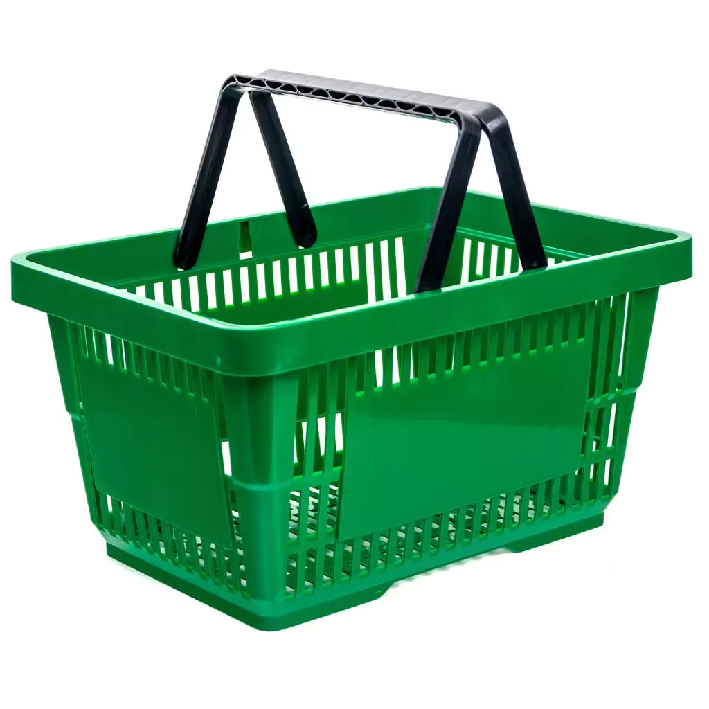 Green shopping basket