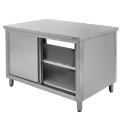 Stainless steel central table 120x70x85cm