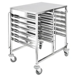 Stainless steel pallet trolley 74x55x100cm