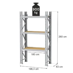 Storage shelves MAGO HX 260x196x63cm base module 2700kg