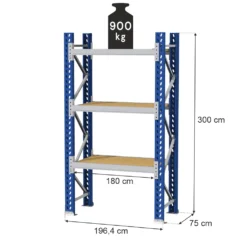 Storage shelves MAGO HX 300x196x75cm base module 2700kg