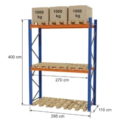 Storage rack STOW 400x295x110cm base module 6000kg